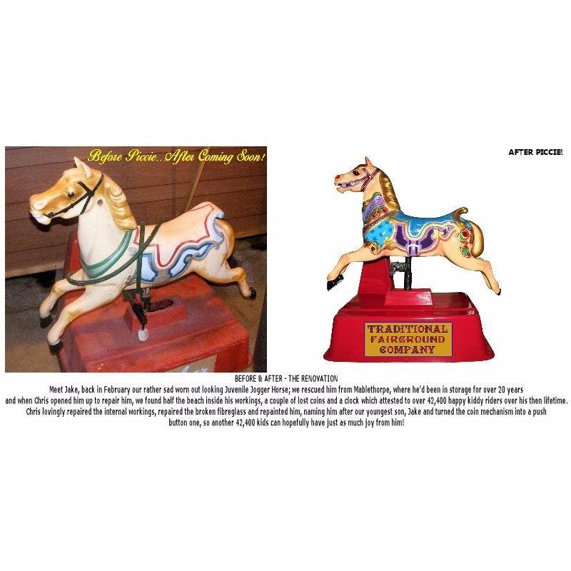 FAIRGROUND ARCADE FUNFAIR CAROUSEL HORSE JOGGING MACHINE VINTAGE