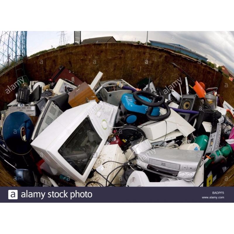 I collect broken small appliances, toasters, microwaves/Dvds, Tvs, Electronic devices ETC