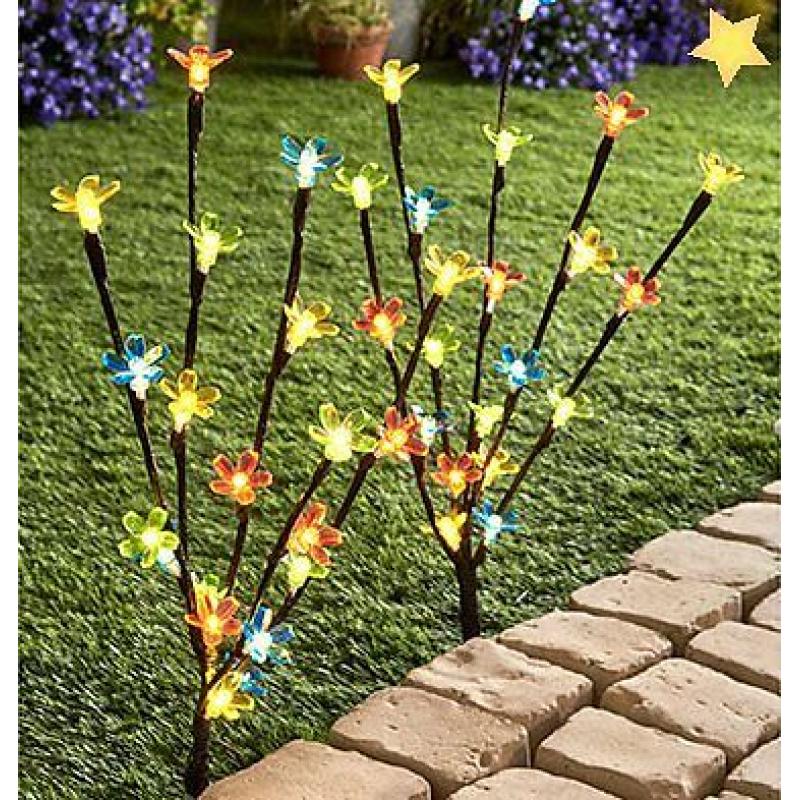Set Of 2 Blossom Branch Lights (Solar)