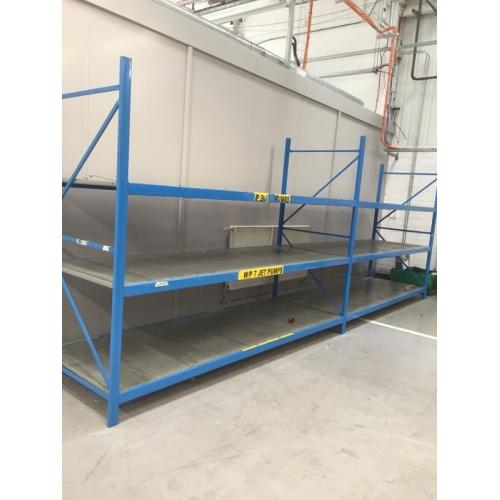 Large metal shelving