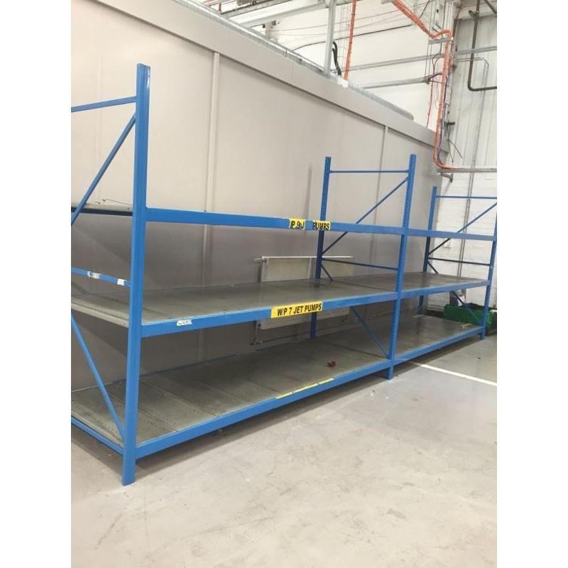 Large metal shelving