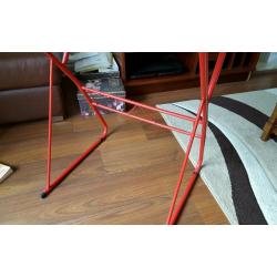Red office table glass top