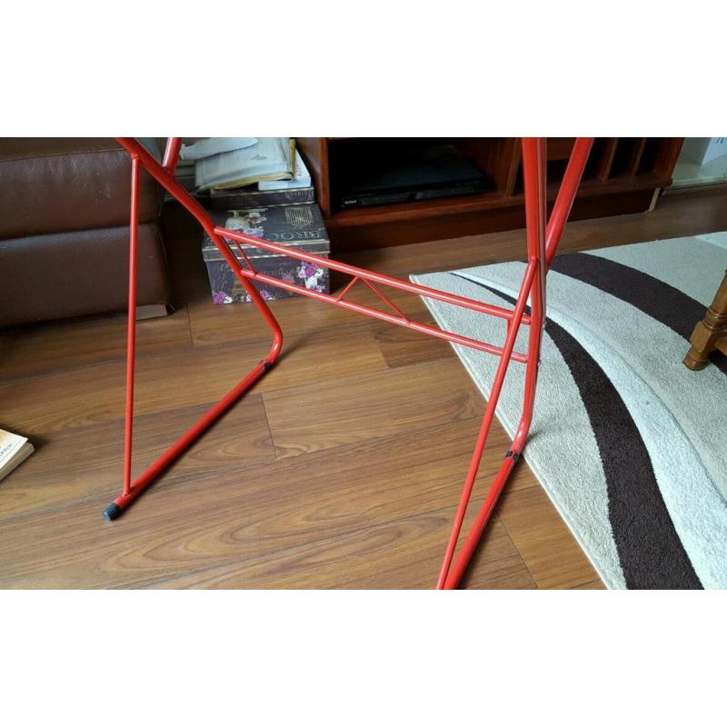 Red office table glass top