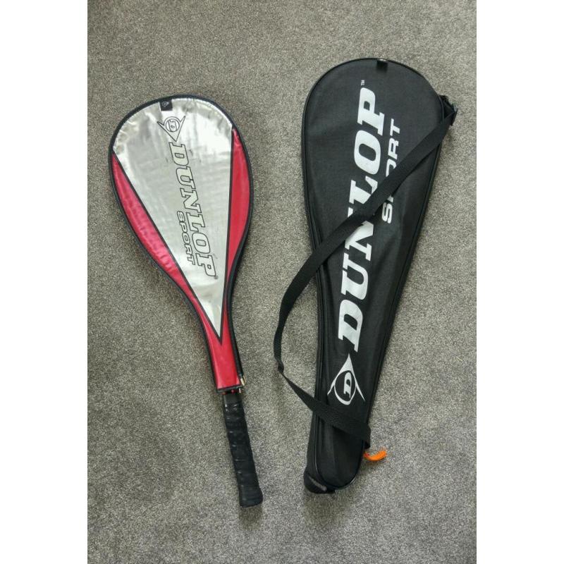 3x Dunlop Squash Rackets with Cases