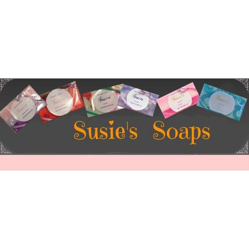 Luxury Handmade Soap BY Susies Soaps, looking for craft fairs and we do Party Plan with commission