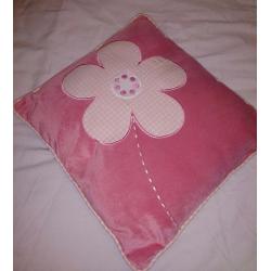 Pink Gingham Double Duvet Set & Pink Cushion