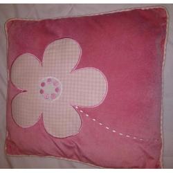 Pink Gingham Double Duvet Set & Pink Cushion
