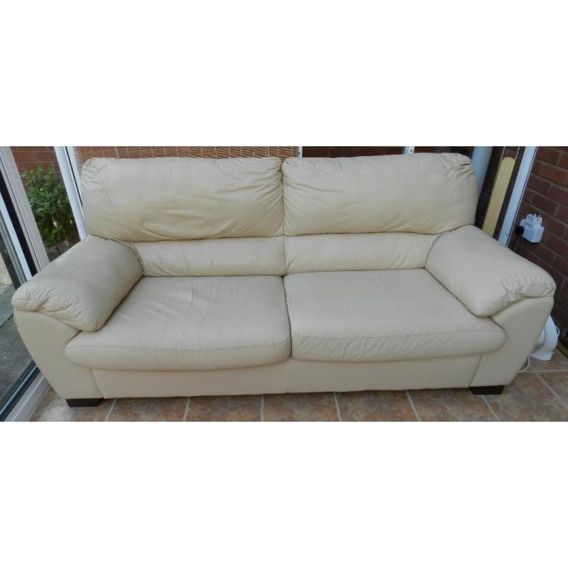 Cream Leather Suite