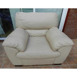Cream Leather Suite
