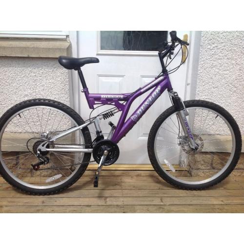 womens purple dunlop bike