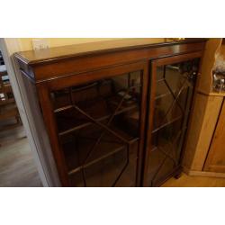 large glazed bookcase/ display cabinet