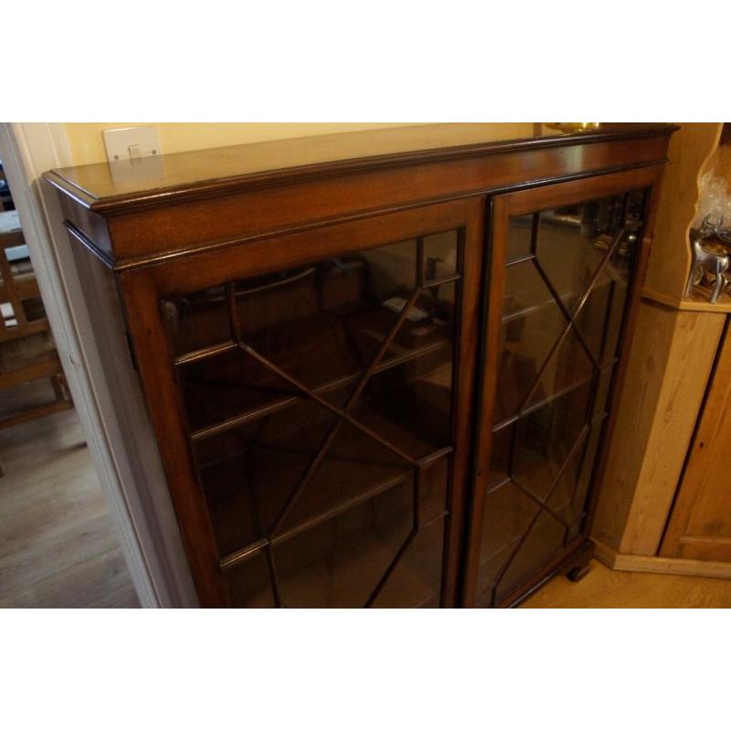 large glazed bookcase/ display cabinet