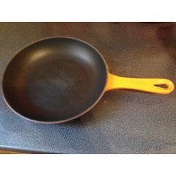 Le Creuset pans and utensil pot volcanic orange