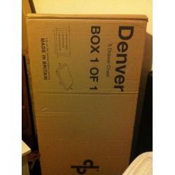 Black Denver five drawer chest drawers