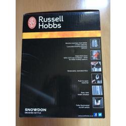 Russell Hobbs Snowdon brushed stainless steel kettle 1.7 litre rapid boil zone new boxed