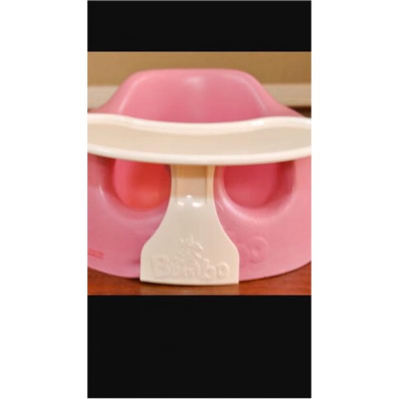 Pink bumbo with tray