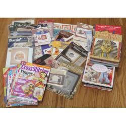 Huge Job Lot Cross Stitch Kits, Books, Charts and Magazines
