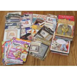 Huge Job Lot Cross Stitch Kits, Books, Charts and Magazines