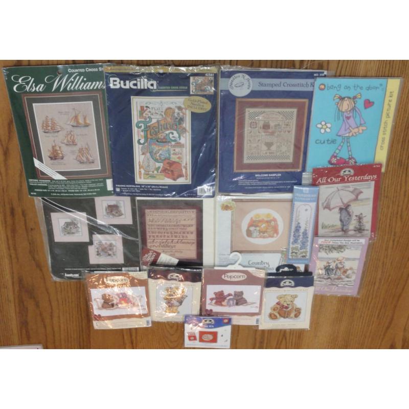 Huge Job Lot Cross Stitch Kits, Books, Charts and Magazines
