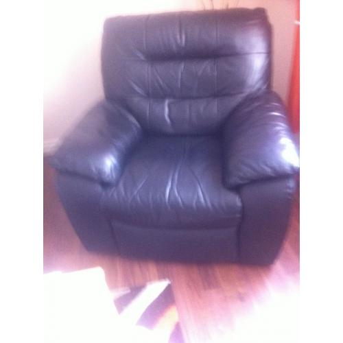 Black leather chair