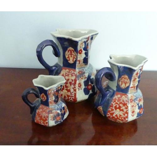 Three Ironstone China Jugs