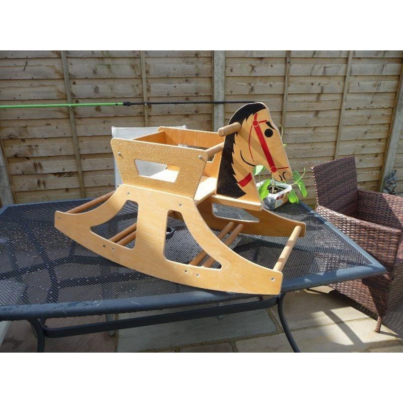 Young Childs Wooden Rocking Horse