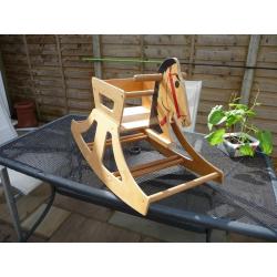 Young Childs Wooden Rocking Horse