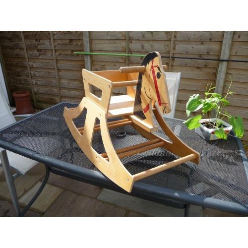 Young Childs Wooden Rocking Horse