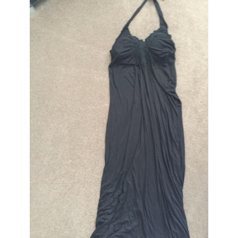 NEXT black alter neck maxi dress