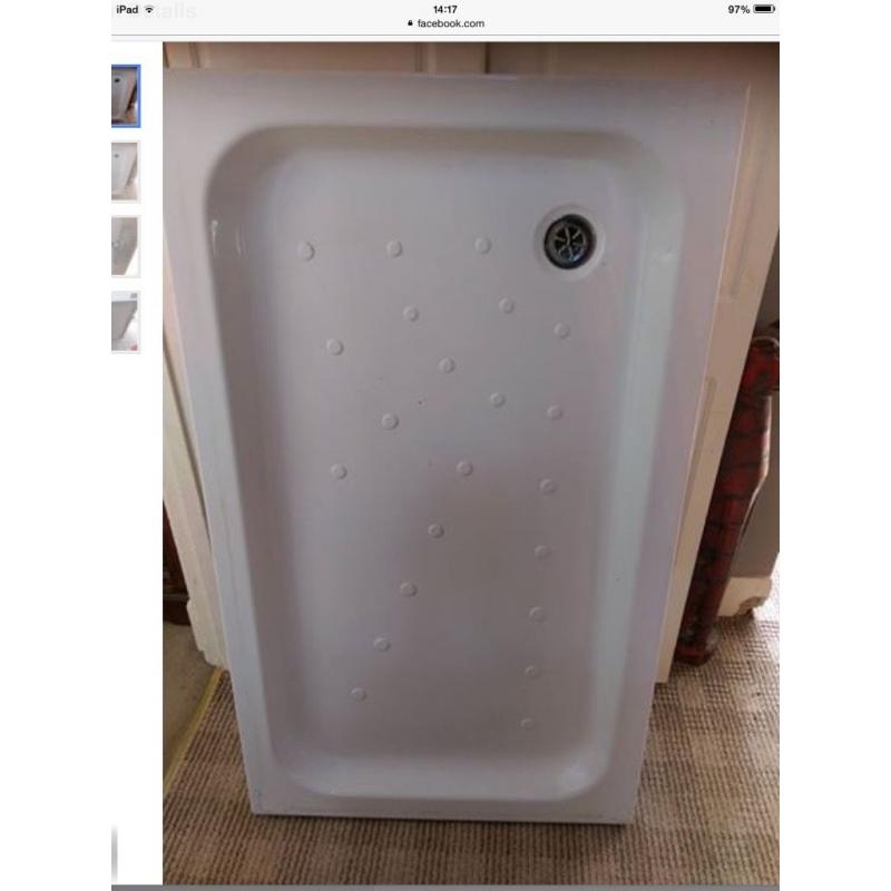 As new double shower tray
