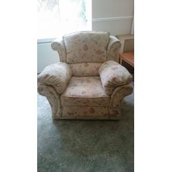 Electric reclining three seater sofa with matching arm chair