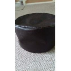 Brown beanbag / footrest leather effect