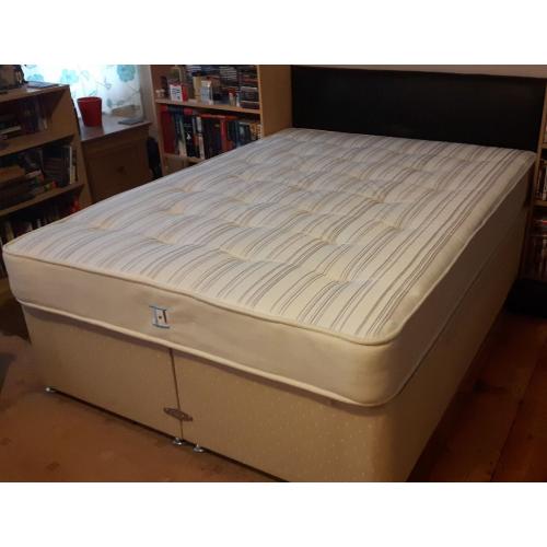 Double bed - Divan, 1 large drawer plus mattress