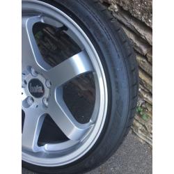 Subaru Sti 18" bola alloys and tyres
