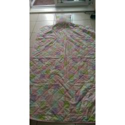 Girls bedroom set, reversible single duvet, curtains etc