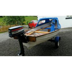 Fishing boat cuddy outboard trailer