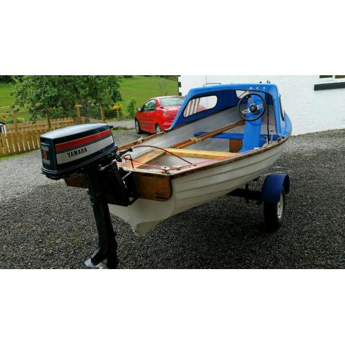 Fishing boat cuddy outboard trailer