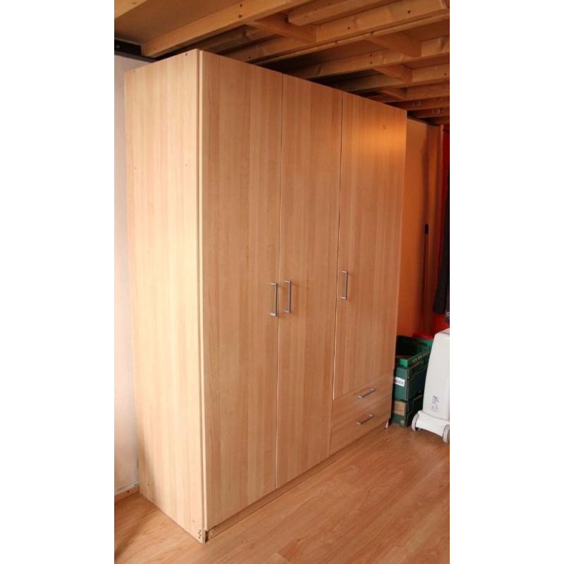 Wardrobe IKEA, light brown, 3 door, some marks but still usable. FREE delivery within Edinburgh