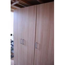 Wardrobe IKEA, light brown, 3 door, some marks but still usable. FREE delivery within Edinburgh