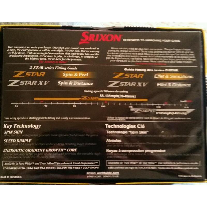 Srixon Z Star 2016 model golf balls