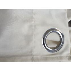 cream eyelet curtains, 90" drop