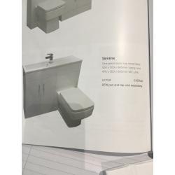 Slimline bathroom furniture gloss white