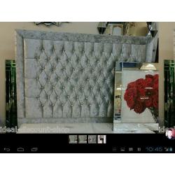 double headboard crush velvet
