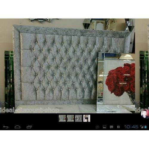 double headboard crush velvet
