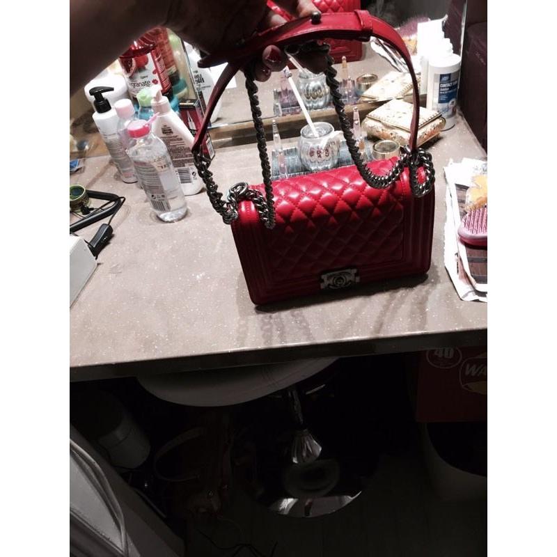 Channel handbag & mac makeup brushes