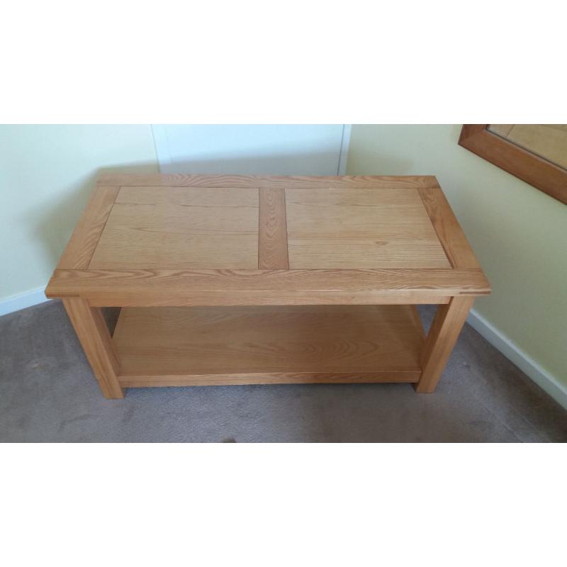 Solid Oak Coffee Table