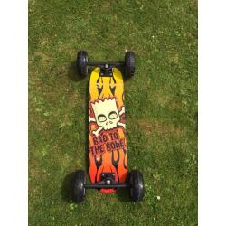 Skate board with big wheels