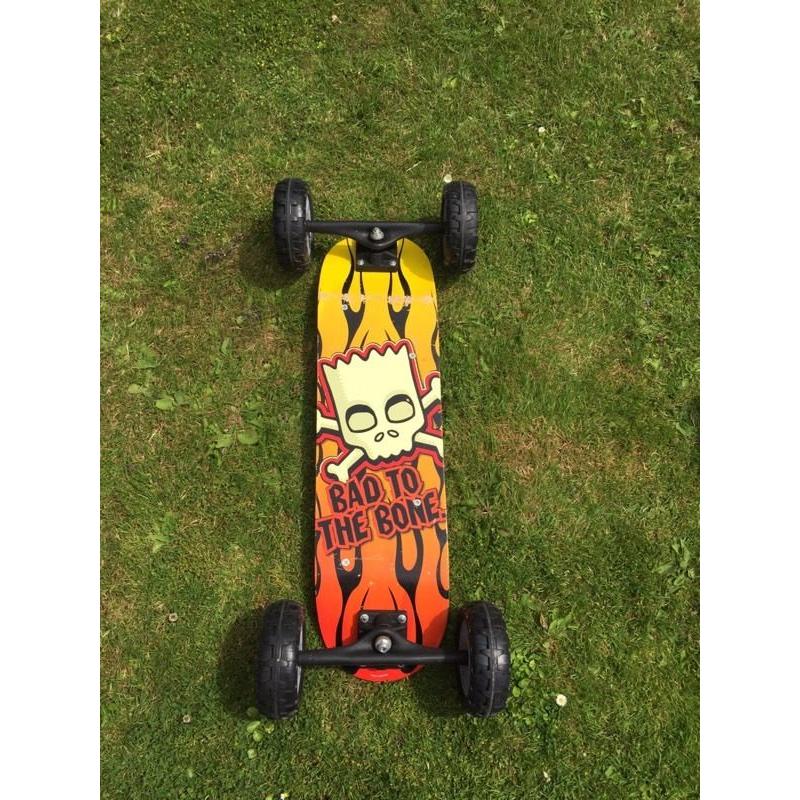 Skate board with big wheels