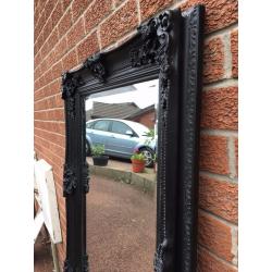 Large French / Ornate / Rococo Mirror - Tall Mirror - Black French Mirror - NEW -Thick & Deep Frame