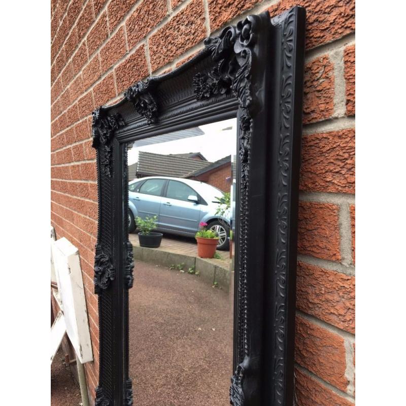 Large French / Ornate / Rococo Mirror - Tall Mirror - Black French Mirror - NEW -Thick & Deep Frame